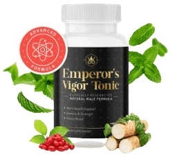 "Revitalize your energy and confidence with Emperor's Vigor Tonic – the natural tonic that supports male sexual health."