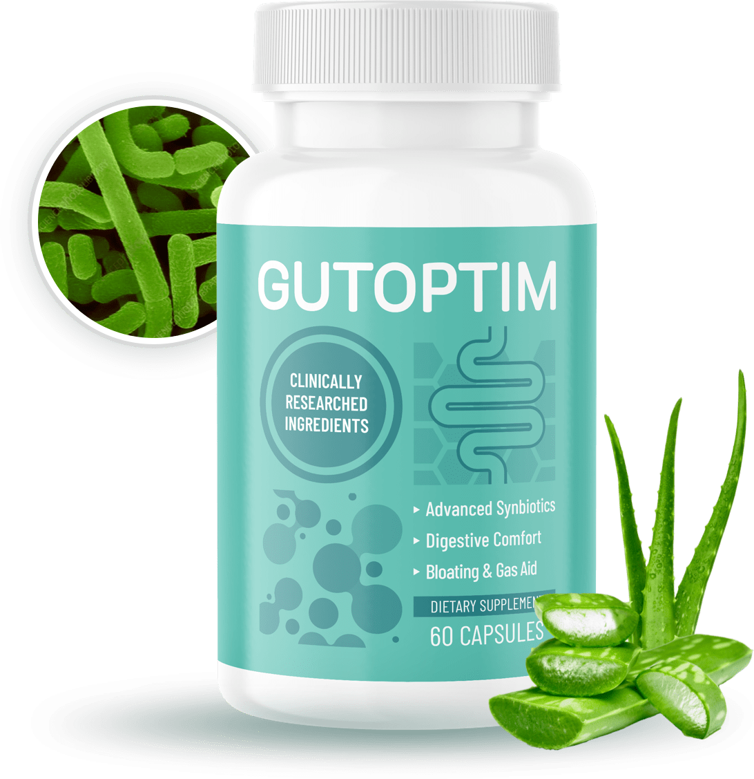 "Improve your digestive health with GutOptim – the perfect blend of natural ingredients for a healthier, more comfortable stomach."