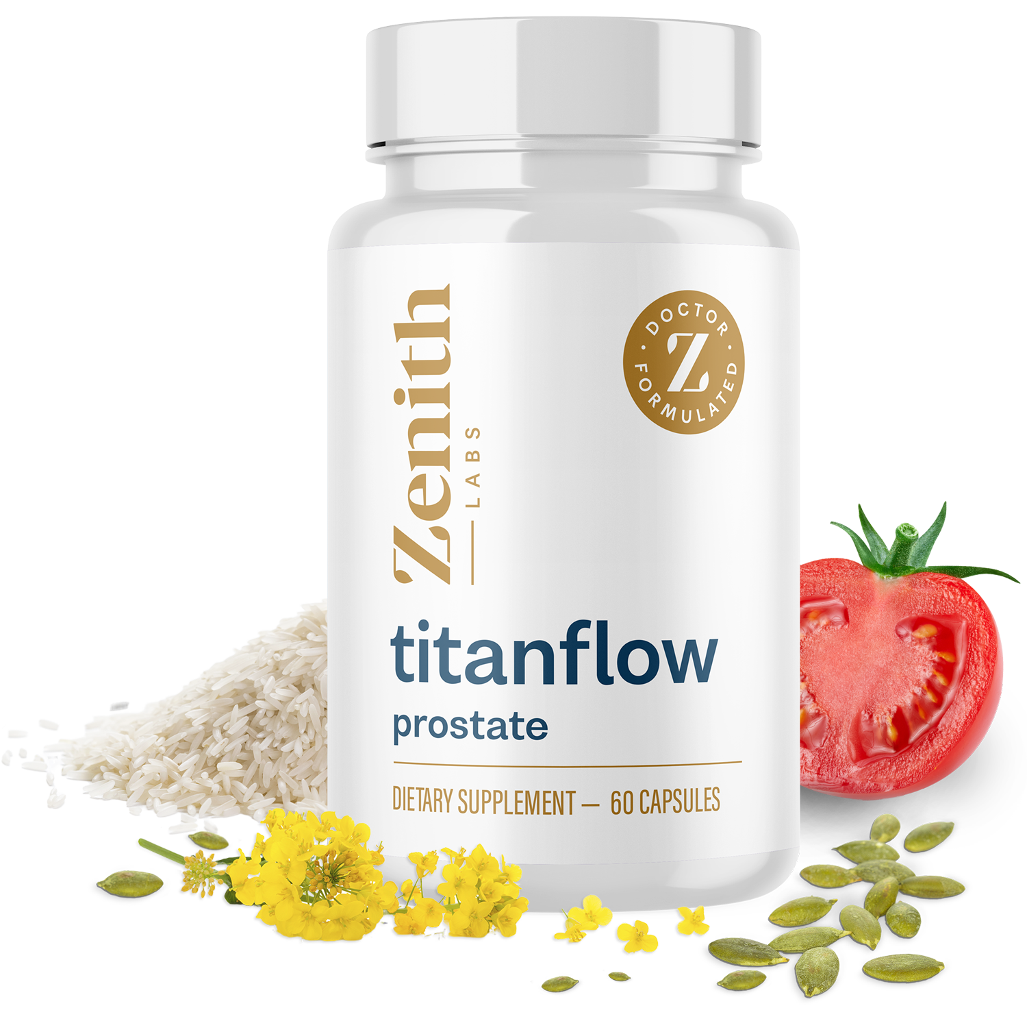 "TitanFlow™ is a natural supplement designed to support prostate health, promote healthy urinary function, and enhance overall well-being for men."