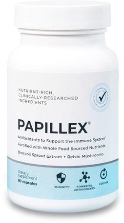 👉 Papillex supplement bottle – natural formula for immune support and HPV response.