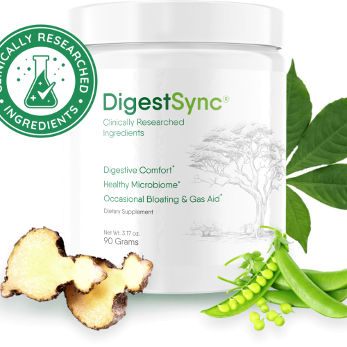 "Give your body the digestive balance it deserves with DigestSync – the natural solution for healthy digestion and discomfort-free comfort."