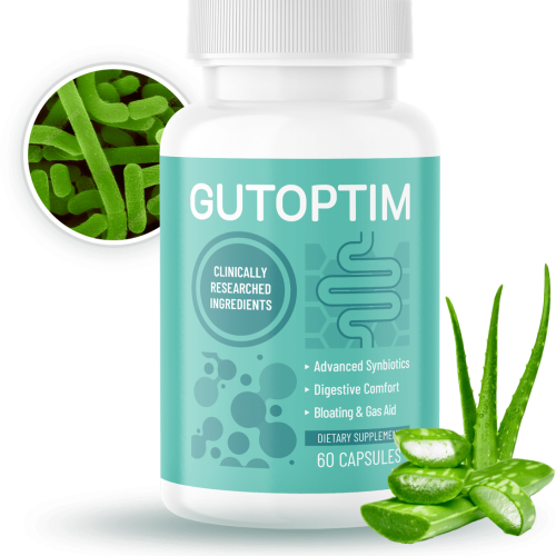 "Improve your digestive health with GutOptim – the perfect blend of natural ingredients for a healthier, more comfortable stomach."