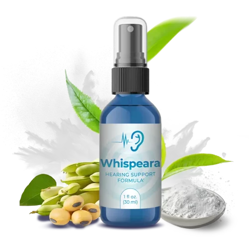 "Whispeara: Natural supplement for mental clarity, auditory health, and tinnitus relief."