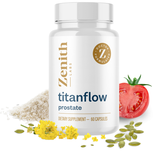 "TitanFlow™ is a natural supplement designed to support prostate health, promote healthy urinary function, and enhance overall well-being for men."