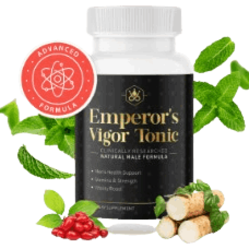 "Boost your virility with Emperor's Vigor Tonic, the natural solution that enhances libido and promotes energy and vitality."